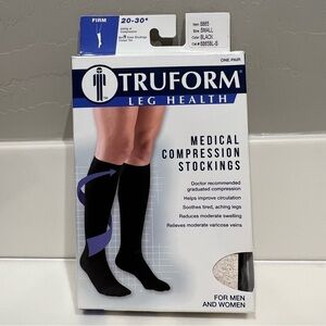 Truform Medical firm Compression Stockings for Men and Women sz Small black, NIB